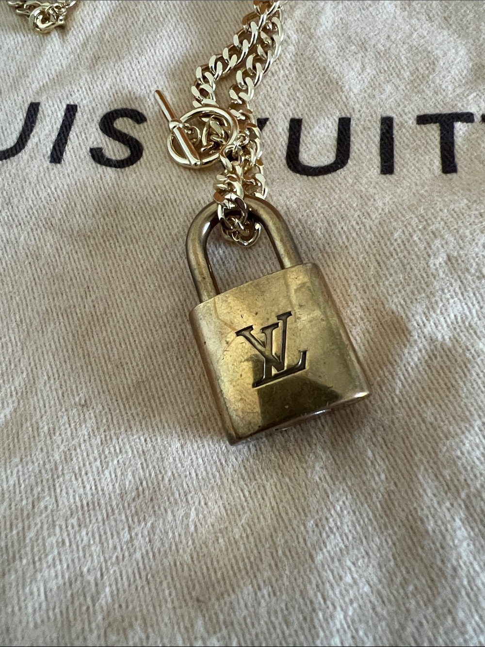 Louis Vuitton Gold-Tone Lock
